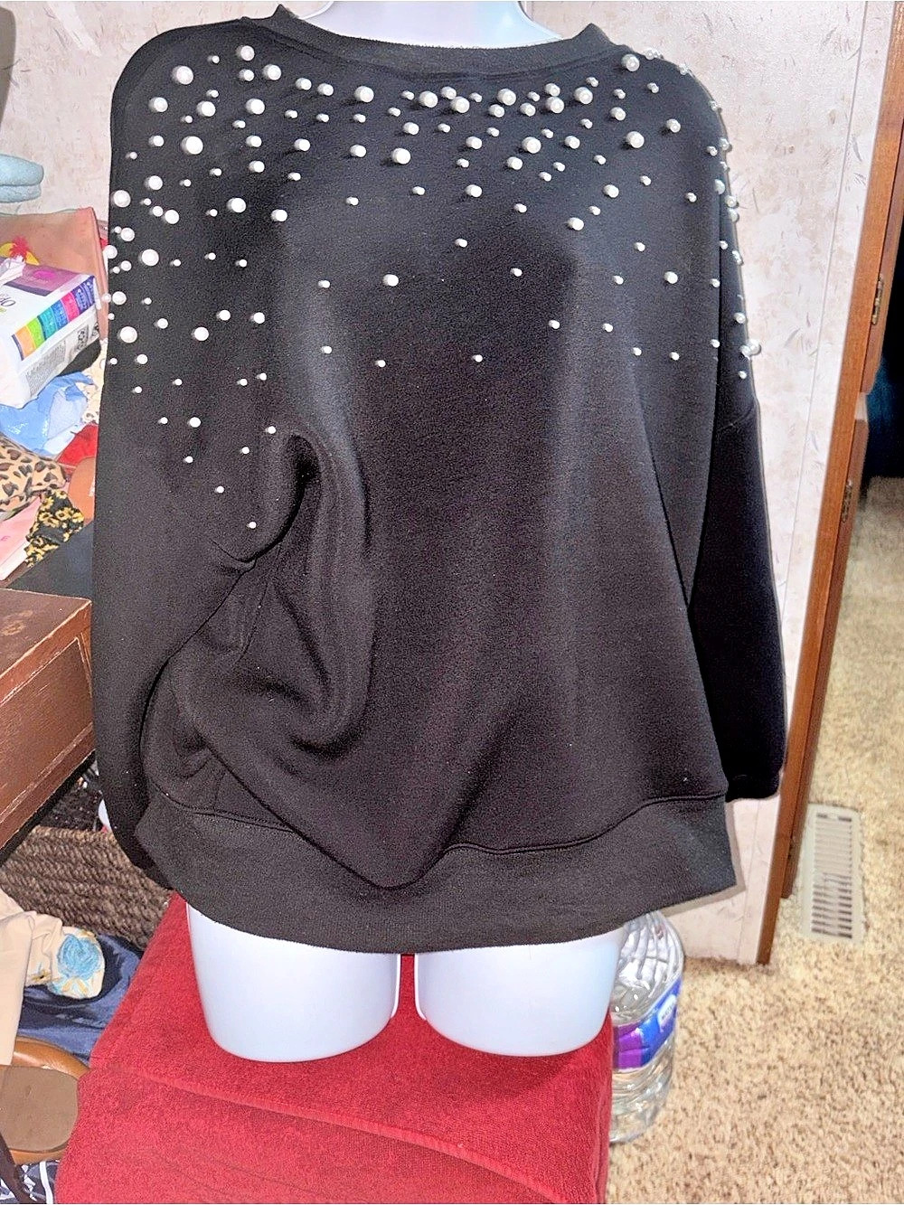 Studded Black Sweatshirt Like New